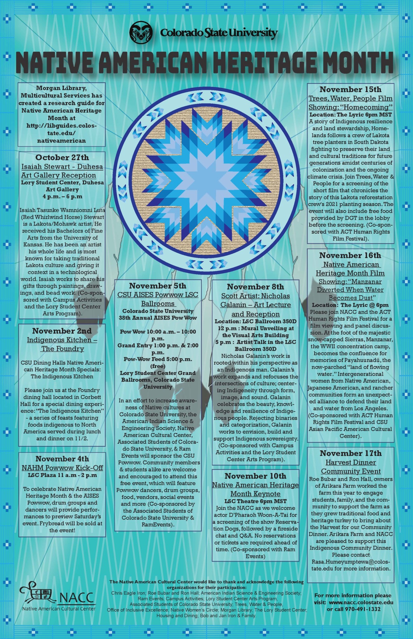 Native American Heritage Month flyer